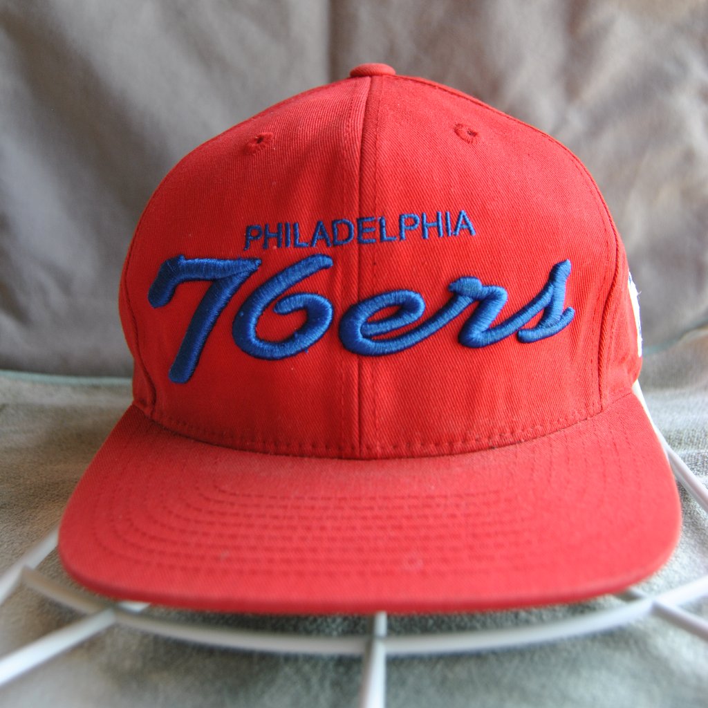 Philadelphia 76ers Adidas Nba Red Draft Cap Snap Back Hat Vintage